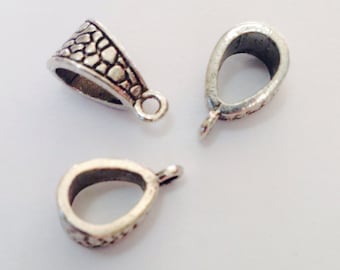 3 PCs metal loop Ø12 mm Tibetan silver