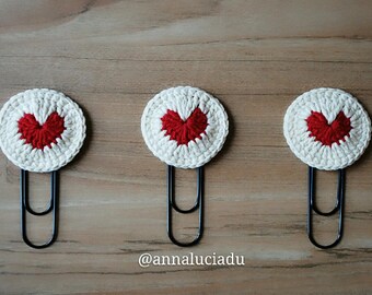 Crochet heart,crochet bookmark, crochet valentines,crochet valentine,Valentine's Day, Valentine gift, PDF Instant Download
