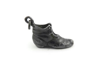 Vintage Monopoly Boot Charm, Gunmetal Tone