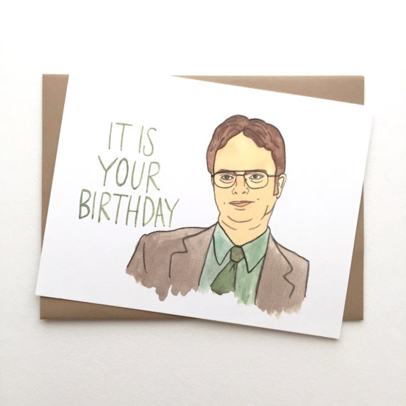 Dwight Schrute The Office Birthday Card 