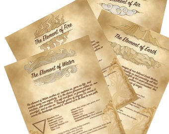 Book of Shadows Pages Four Elements