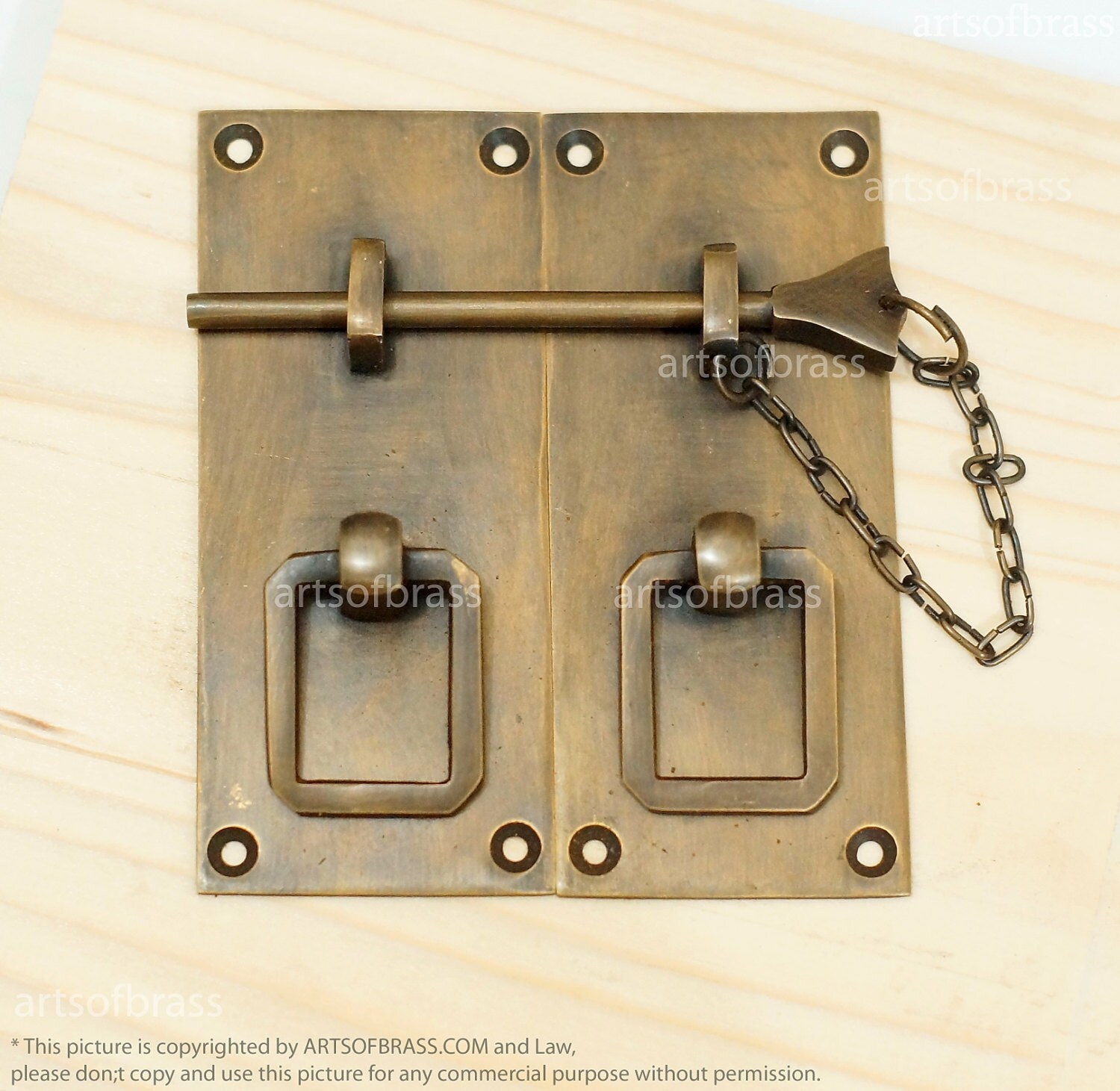 Vintage Solid Brass Retro Drawer LATCH Cabinet LATCH Door Box 🔎zoom - Vintage Solid Brass Retro Drawer LATCH Cabinet LATCH Door Box