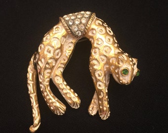Vintage FLORENZA PANTHER BROOCH