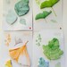 Watercolor Leaf Sticky Notes in 4 Patterns