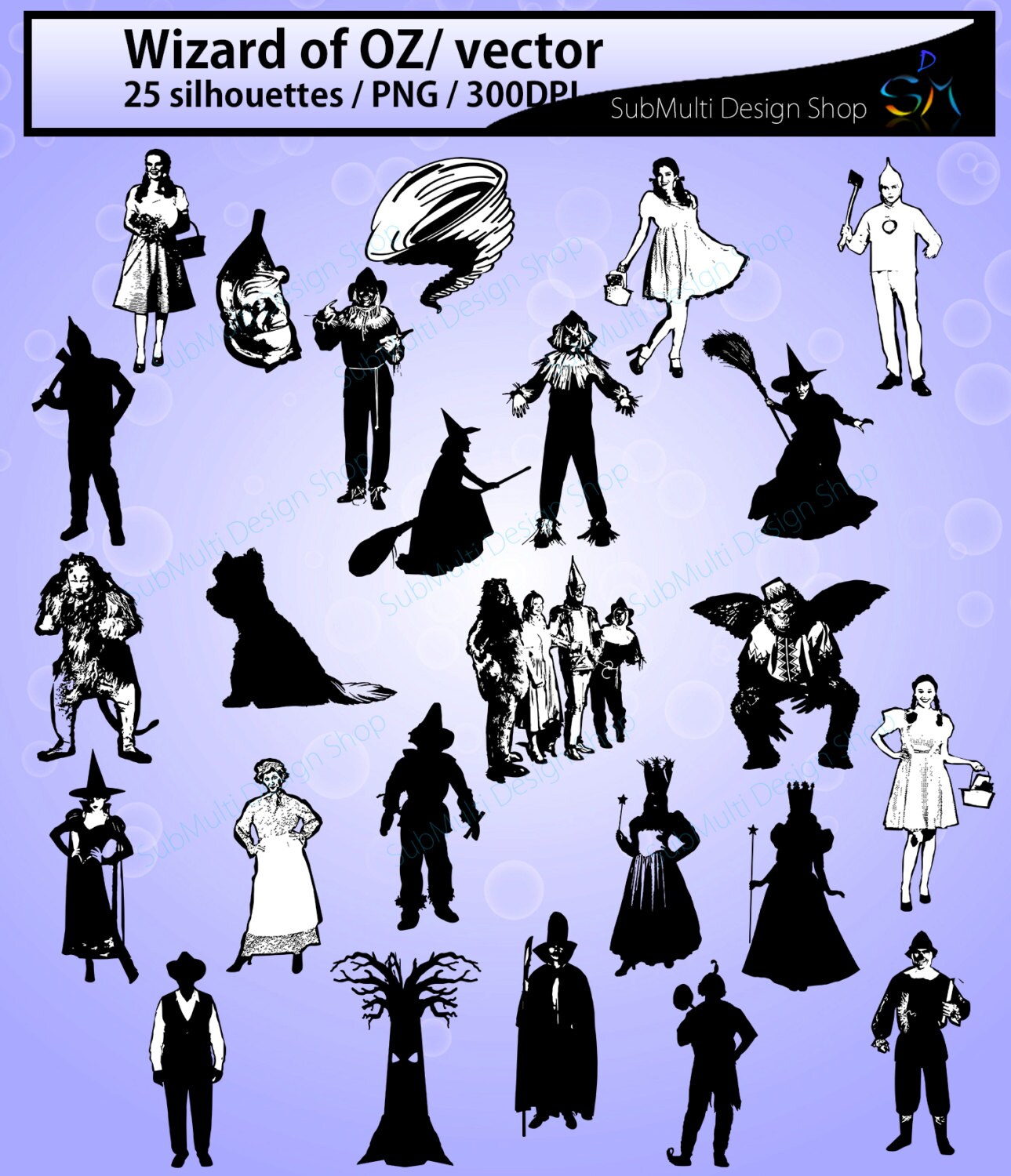 25 Wizard of Oz / Wizard of Oz silhouette /Wizard of Oz