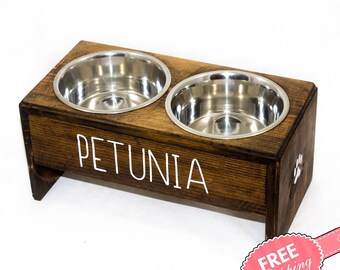 Dog bowl Dog bowl stand Custom dog bowl Dog bowl personalized Wood dog bowl stand Wooden dog bowl stand Pet accessories Dog accessories