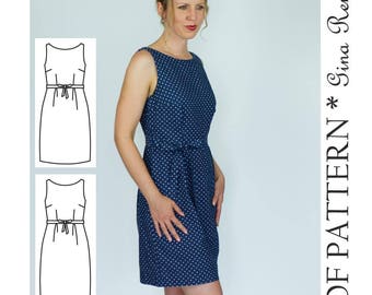 Ladies Dress Pattern - Womens Dress Sewing Pattern - Modern Dress pattern - Fitted Dress Pattern Women