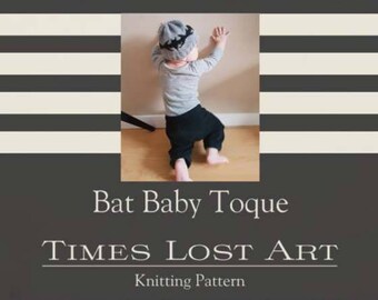 Bat Baby Toque Knitting Pattern (Hard Copy)