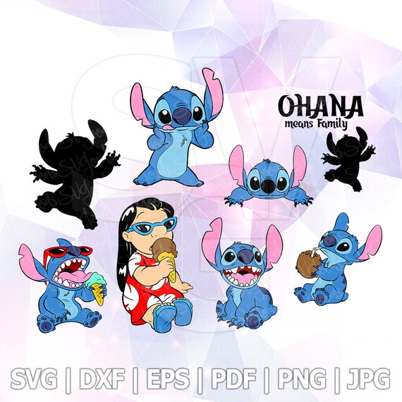 Lilo Stitch SVG File Design DXF Vector Format Cricut Iron ...