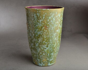 Vase: Wheel Thrown Patina Vase by Symmetrical Pottery Ready To Ship