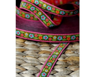 Jacquard Ribbon Trim "bloomenWiese" from jolijou 1meter