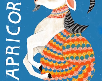 Capricorn Zodiac Symbol - Lisa Congdon Archival Art Print