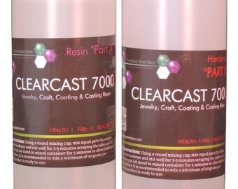 CLEARCAST 7000 - clear epoxy resin, cures shiny with a high gloss finish - 64oz kit
