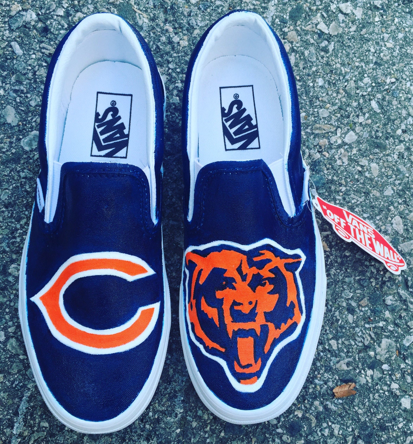 Chicago Bears Custom Vans Adult Shoe