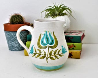 Vintage Franciscan Tulip Time Ceramic Pitcher,Mid Century Franciscan Water Pitcher,Mid Century Franciscan Earthenware Tulip Time MCM Kitchen