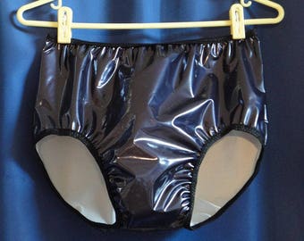 Shiny Stretch PVC Vinyl Brief Underwear for Men Sissy Crossdresser Lots of Colors
