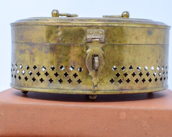 Large Brass Cricket Box