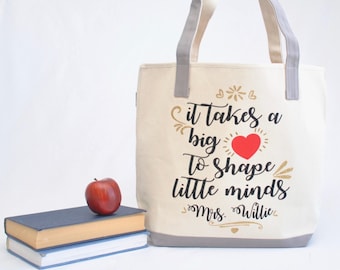 Teacher tote bag| Personalized Teacher Tote Bag |Kindergarten teacher tote|Preschool teacher gift| Teacher appreciation gift |Teacher gift