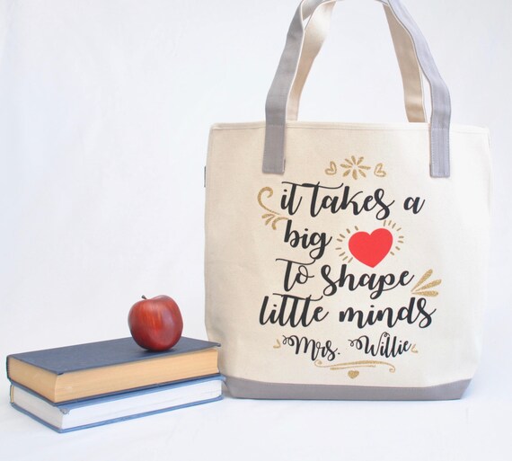 personalized canvas tote bags for teachers