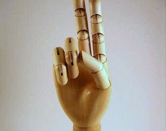 PAIR Wooden Mannequin Display Hands 10 inch SET - Manikin New