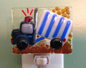 Dump Truck, Fused Glass, Boys, Truck, Night Light, Big Boy Room