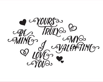 SVG Valentines Be Mine Heart Cut File SVG & DXF files