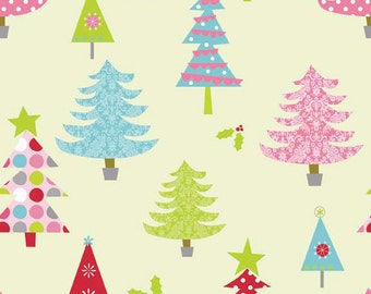 1/2 yard Riley Blake RBD Christmas Basics Trees lime