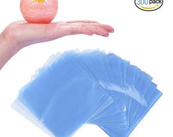 Shrink Wrap Bags 300 Pcs, Bath Bomb Bags, Clear Heat Shrink Bags, Gift Wrappers, Bath Bomb Packaging Supplies, Soap Packaging,