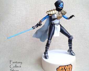 Rayya Star Wars custom character Star Wars The Old Republic game figurine Star Wars figure Jedi knight Handmade Alien figurine Chiss race