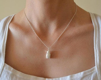 silver doll necklace - babushka jewelry - doll necklace pendant - layered necklace - russian Matryoshka Jewelry