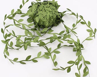 Green Leaf Ribbon Vines Ribbon Leaf trim Packaging Ribbon Gift Ribbon Embellish leaves Gift Wrap Supply Wedding Supplies Scrapbooking