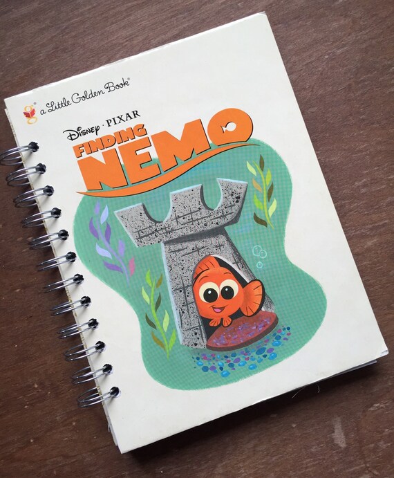 Finding Nemo Little Golden Book Recycled Journal Notebook