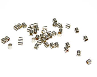 20 pc. Sterling Silver Crimp Beads 2 mm