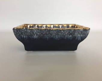 Small Vintage Black Hull Planter Flower Pot - Mid Century