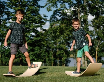 Balance board / Rocking board / wywywu / Wooden board / Montessori toy / Waldorf toy / Children gift: Handmade plywood toy for kids