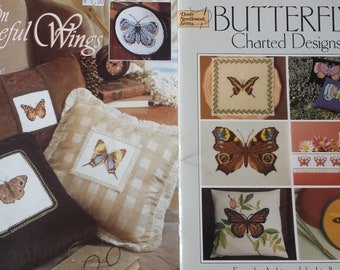 Butterflies Counted Cross Stitch Booklets, Set of 3