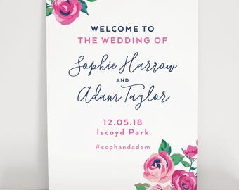 Adela wedding welcome sign