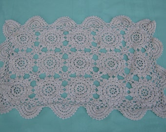 Vintage Crocheted Cream Table Runner or Mat - Vintage style for your Home.