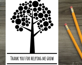 Teacher Card, End of School, Teacher Appreciation, Thanks Teacher