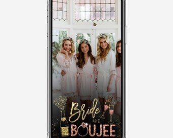 Bride and Boujee Bachelorette Filter, Bachelorette Geofilter, Boujee Geofilter, Snapchat Filter, Birthday Filter, Gold Snapchat Filter