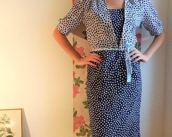 Jeanne - Two-tone MIDI vintage dress