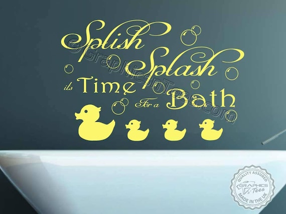 Bathroom Wall Decal Quote by GraphicsnTees