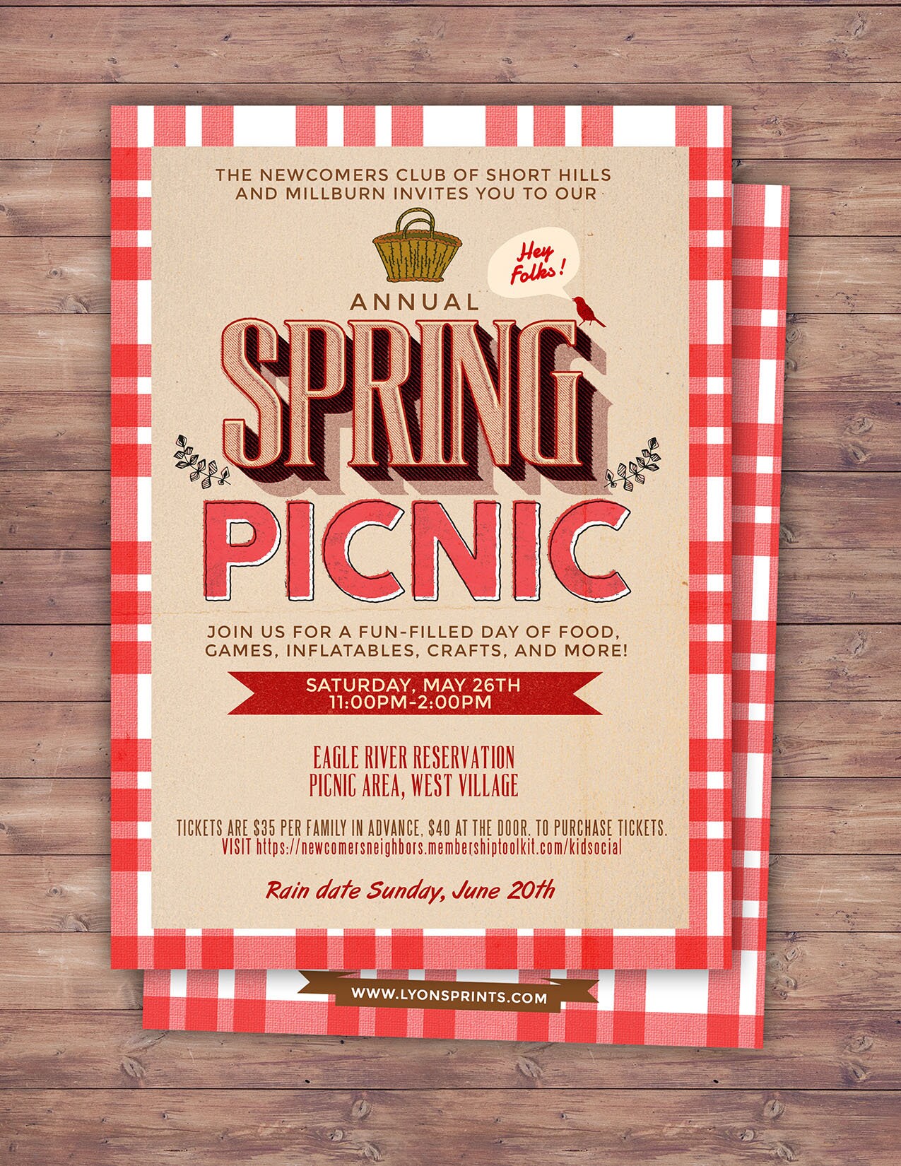 Neighborhood Picnic Invitation company picnic corporate