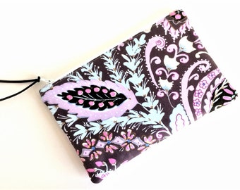PURPLE ZIPPER POUCH - Gif for Her - Small Cosmetic Pouch - Small Zipper Pouch - Gift for Her - Gift for Women