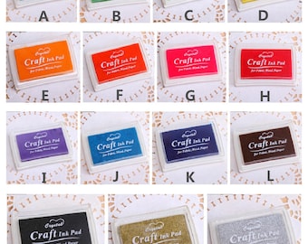 15pcs/Set Stamp Ink Pad - Multicolor Print Ink Pad - DIY Oil Based Print Craft Pad For Rubber Stamps Paper Wood
