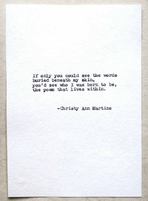 The Poem that Lives Within
