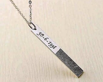 silver--- fingerprint necklace DISCOUNT ON PRICE