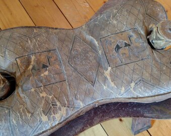 Antique Camel Saddle Ottoman