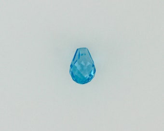 6x4 mm Teardrop Top Drilled Loose Swiss Blue Topaz Gemstone
