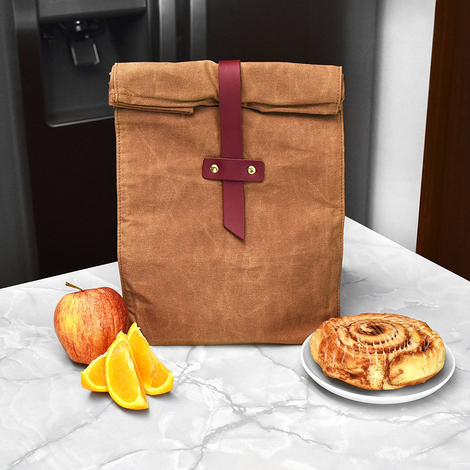 Waxed Canvas Lunch Bag Insulated Construction